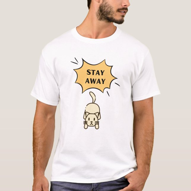 Camiseta engraçada de gato introvertido sarcástico (Frente)