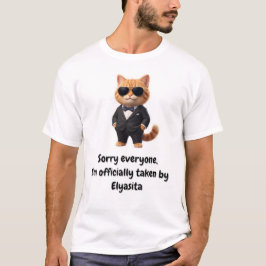 Camiseta engraçada de gato "Oficialmente tomado po