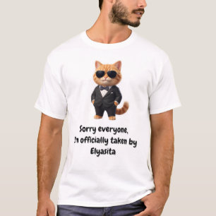 Camiseta engraçada de gato "Oficialmente tomado po