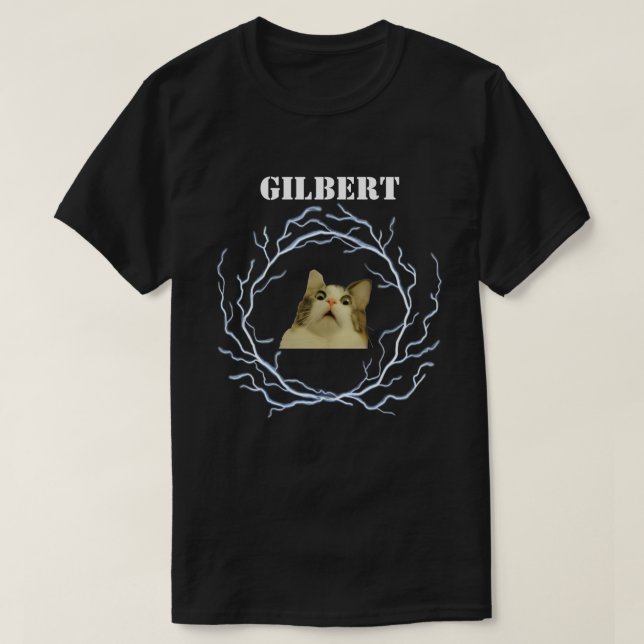 Camiseta engraçada de gato personalizável  (Frente do Design)