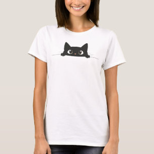 Camiseta engraçada de gato preto fofo para amantes