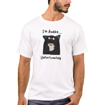 Camiseta Engraçada de Gato Sonolento