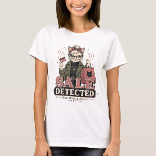 Camiseta engraçada de gato - Venda Detectada Modo