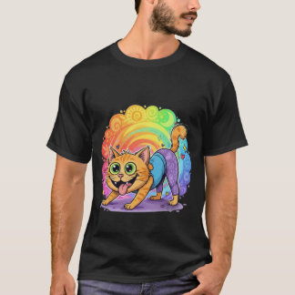Camiseta engraçada de gato yoga – Presente para am