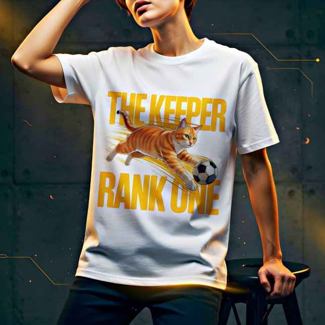 Camiseta Engraçada de Goleiro de Gato – Presente p (Criador carregado)