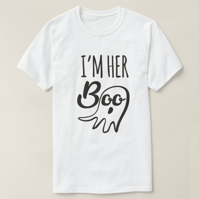 Camiseta engraçada de Halloween de fantasma 'Estou (Frente do Design)