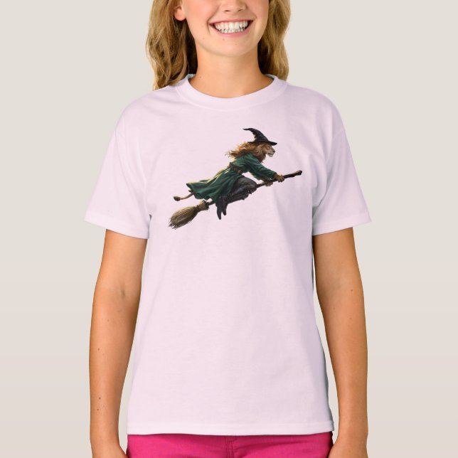 Camiseta engraçada de Halloween para crianças Leão (Frente)