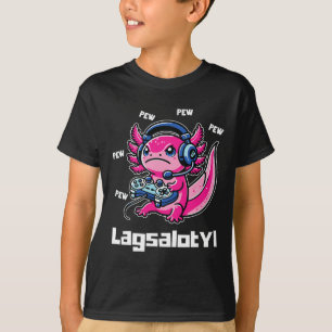 Camiseta engraçada de jogador de Axolotl humor pia