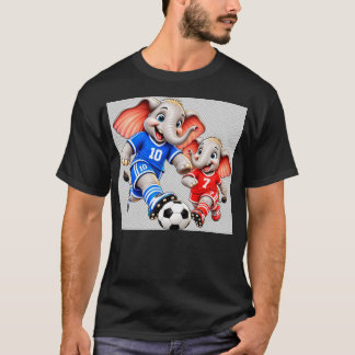 camiseta engraçada de jogadores de futebol de elef