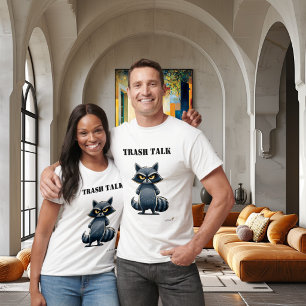Camiseta Engraçada de Mapache com Conversa Fiada