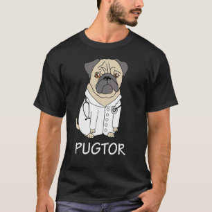 Camiseta engraçada de médico Pug Veterinário de ca