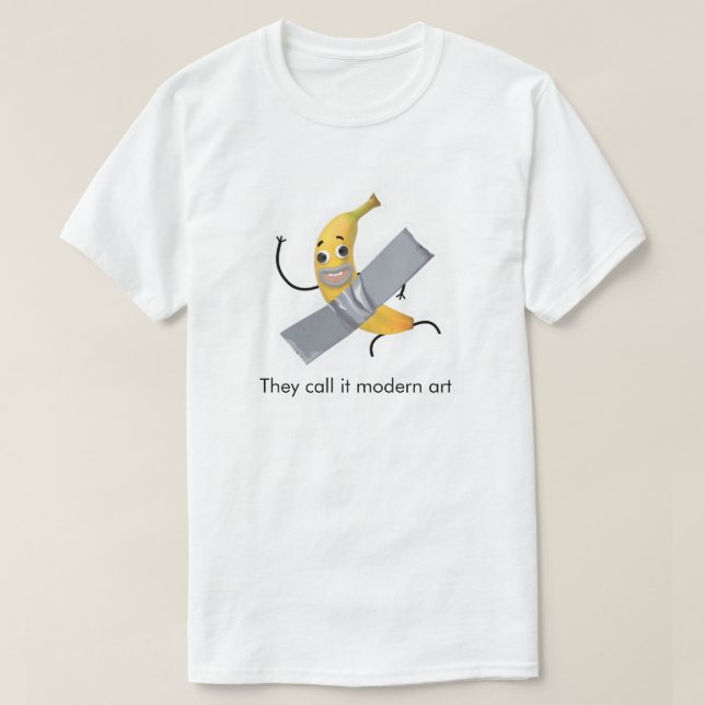Camiseta engraçada de meme de banana desenhada (Frente do Design)
