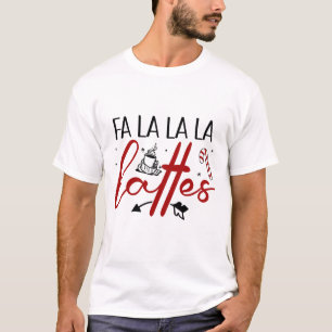 Camiseta engraçada de Natal com café Fa La La La L