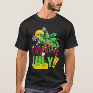 Camiseta engraçada de Natal em julho, férias de ve