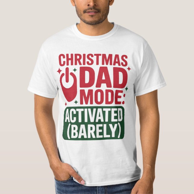 Camiseta engraçada de Natal, modo Papai Noel (Frente)