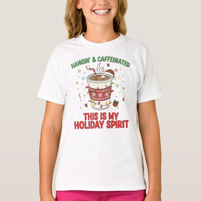 Camiseta engraçada de Natal para amantes de café " (Frente)