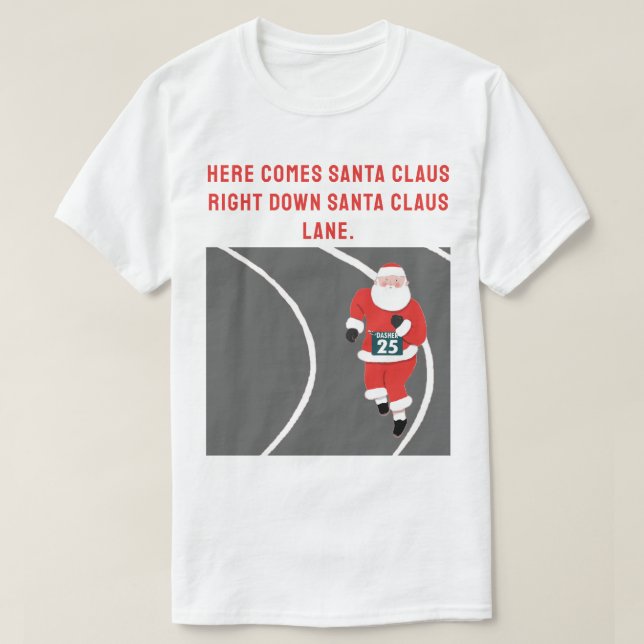 Camiseta engraçada de Natal para corrida (Frente do Design)