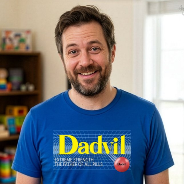 Camiseta engraçada de pai Dadvil Força Extrema (Funny Dad Shirt - Dadvil Extreme Strength Tee Perfect for Father's Day Gifts)