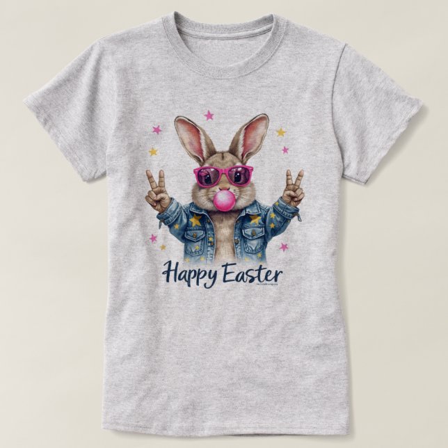 Camiseta engraçada de Páscoa – Coelho fofo e hilár (Frente do Design)