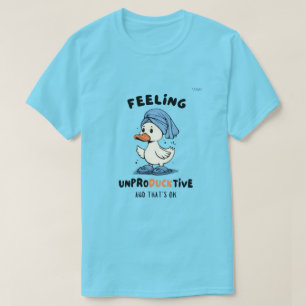 Camiseta engraçada de pato “Sentindo-me improdutiv