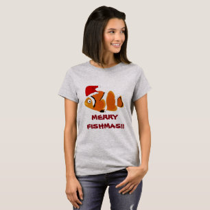 Camiseta Engraçada de Peixe Feliz