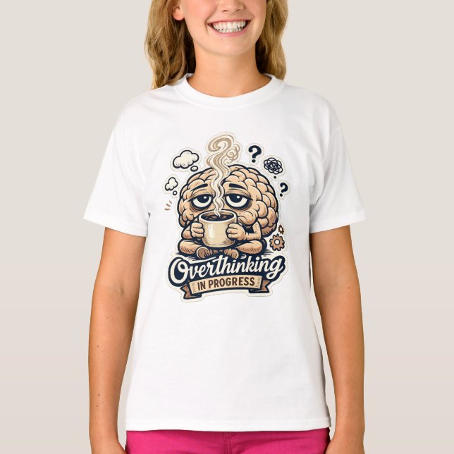 Camiseta Engraçada de Pensamento Excessivo em Anda (Frente)