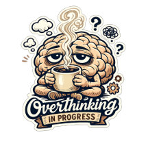 Camiseta Engraçada de Pensamento Excessivo em Anda