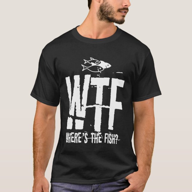 Camiseta engraçada de pesca T Pescadores Lago Rio  (Frente)