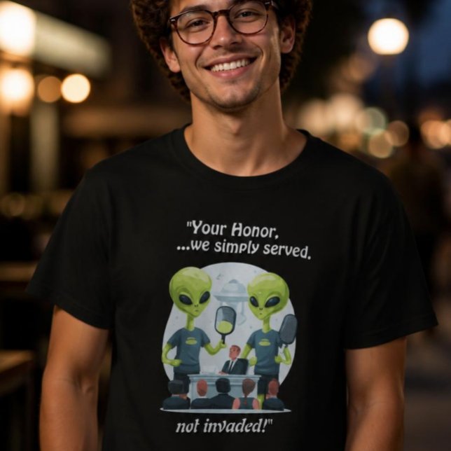 Camiseta engraçada de Pickleball com Alienígenas (Criador carregado)