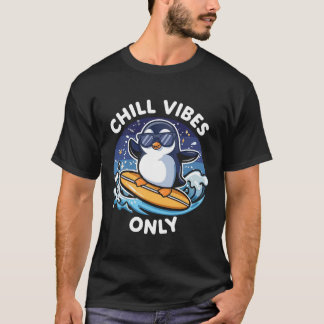 Camiseta engraçada de pinguim 'Chill Vibes Only' –