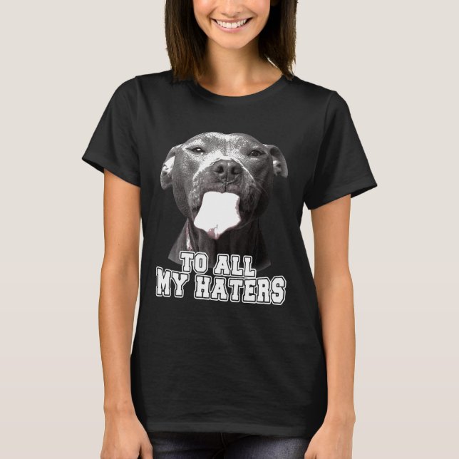 Camiseta engraçada de Pitbull para todos os meus i (Frente)