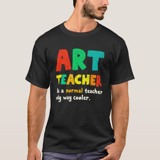 Camiseta engraçada de professor de escola de arte  (Frente)