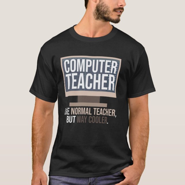 Camiseta engraçada de professor de informática (Frente)