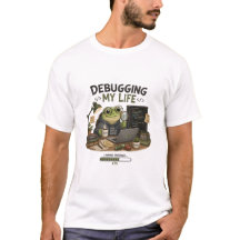 Camiseta engraçada de programador Debugging My Lif