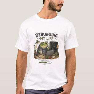 Camiseta engraçada de programador Debugging My Lif