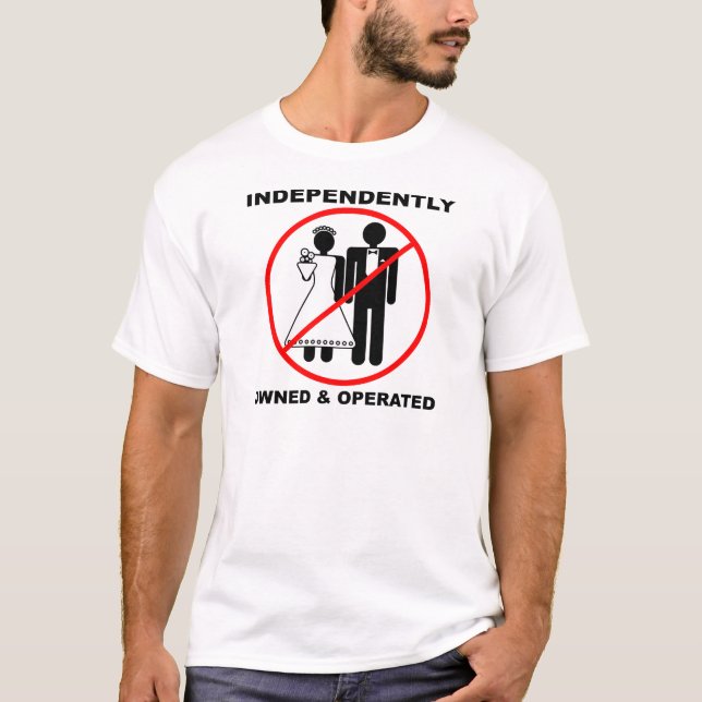 Camiseta engraçada de propriedade e operação (Frente)