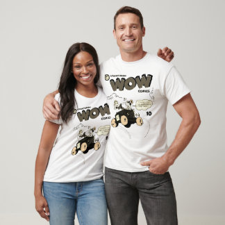 Camiseta engraçada de quadrinhos da WOW dos anos 1