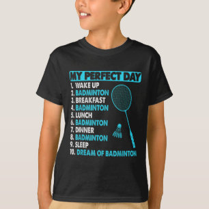 Camiseta engraçada de raquetes de peteca de badmin