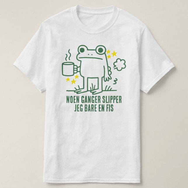 Camiseta engraçada de sapo, café, peido e meme (Frente do Design)