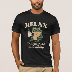 Camiseta engraçada de sapo retrô com estética vibi