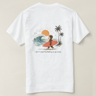 Camiseta engraçada de surf na praia