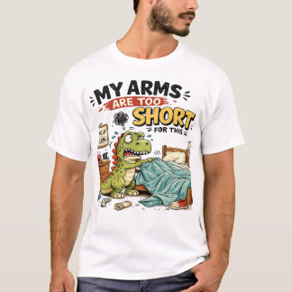 Camiseta engraçada de T-Rex com braços curtos e sa