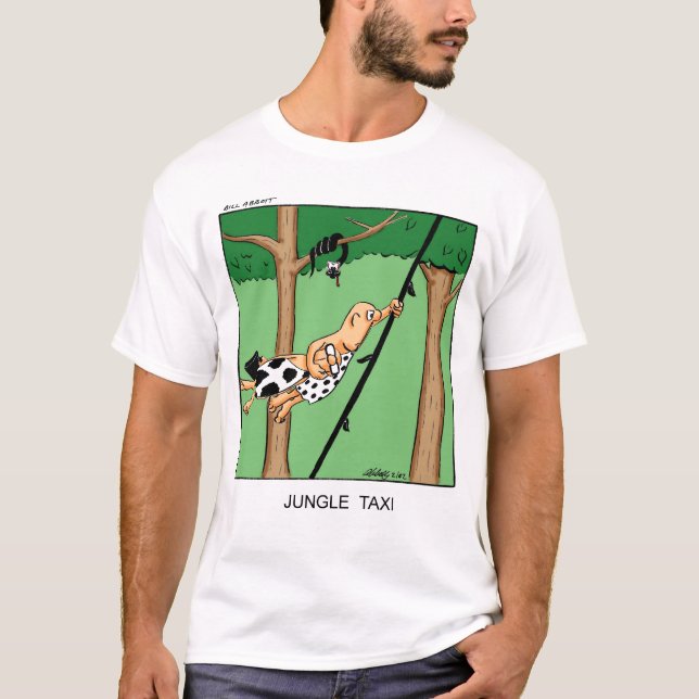 camiseta engraçada de táxi da selva (Frente)