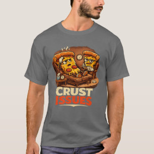 Camiseta engraçada de terapia de pizza retrô com p