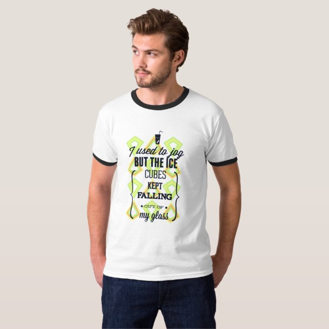 Camiseta engraçada de treino de corrida com cubo d (Frente Completa)