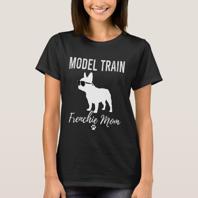 Camiseta engraçada de trem modelo de mulher French (Frente)