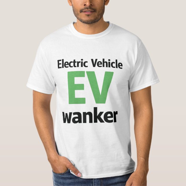 Camiseta engraçada de trocadilho com Veículo Elétr (Frente)