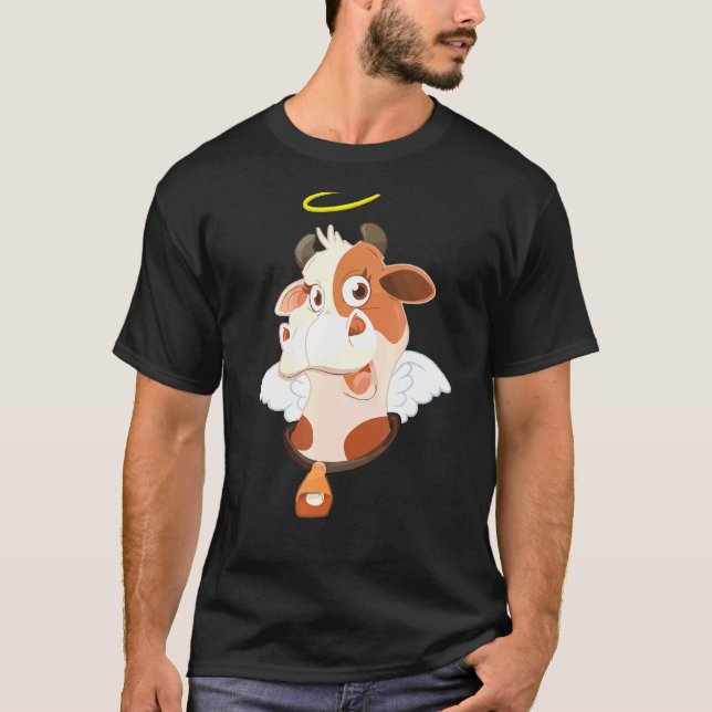 Camiseta engraçada de vaca sagrada e gado celestia (Frente)