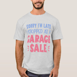Camiseta engraçada de venda de garagem, Lavanda e 