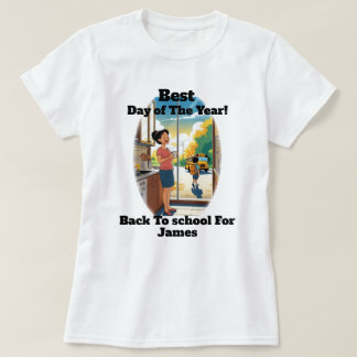 Camiseta engraçada de volta às aulas com nome da m